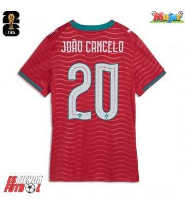 Portugal Joao Cancelo #20 Primera Equipación Mujer Mundial 2026 Manga Corta
